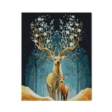 DIY LED 鑽石畫 花鹿 LB70 40 x 50 cm, 混合色, 1個