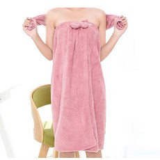 랩타월 리본치마 샤워가운, 리본치마 파인애플극세사(베이지), 리본치마 파인애플극세사(베이지), 1개