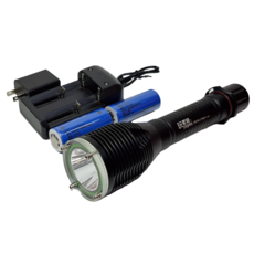玩家級 T723A 潛水手電筒 白光LED 18W超強光, 1個, 潛水手電筒-單支手電筒