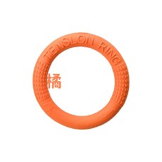 【Aether依鈦】寵物互動圓環 狗玩具 狗飛盤 寵物拉環 啃咬玩具 拉力環, 橘, 1個