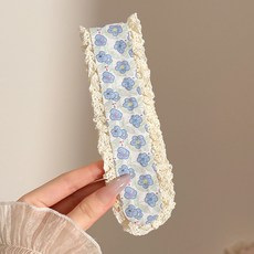 針織劉海貼魔術貼洗臉頭箍, 1個, 2#紅色波點-34*5cm
