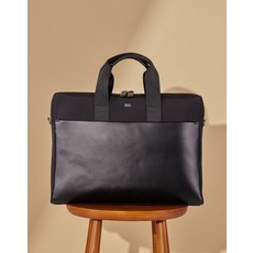 [백화점 정품] 25FW 닥스 ACC [25SS] [서류가방(15인치 노트북 수납)][CARBON HILL] 블랙 소가죽 배색 DBBA5EE26BK