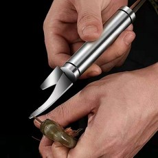 不鏽鋼雙頭剝蝦器 去蝦線神器, 1個, 多功能蝦線刀