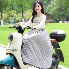 오토바이 무릎 담요 방한 방수 커버 기모 다리 스쿠터, 1개, 그레이 집업 원단