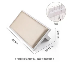 샴페인 화이트 디스플레이 케이스 목걸이 랙 하이 엔드 옥 보석 소품 카운터 크리스탈 전시 스탠드, 18 A05