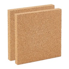 2개 코르크 단열판 사각형은 게시판 벽 장식용 DIY 공예품 15.05x15.05x1.53cm, 코르크판