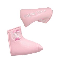 MEGA GOLF皮革高爾夫推桿套 精緻刺繡 柔軟保護 時尚配件, 粉色, 1個
