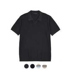 앤드지 노치넥 반팔 카라 니트_BLD2ET1801 363975