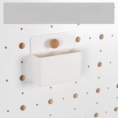 우드 타공판 악세사리 목재 원목 봉 후크 부품 꽂이 18mm 총알 6개 1칸, 1개, 펜 수납함 1개 목재 막대 포함