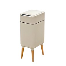 ELPHECO ELPH9910U 不鏽鋼高腳雙開除臭感應垃圾桶, 白色