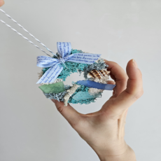 바다유리 해양리스 석고방향제 만들기 DIY 키트 업사이클링 공예(1인), 화이트, 화이트쟈스민