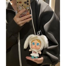 팝마트 크라이베이비 휴가 일기 시리즈 2피스 컬렉션 인형옷 인형제외, 토끼 모자+반바지 세트-인형 제외, 1세대와 2세대는 보편적입니다