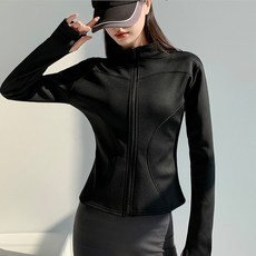 여성 기모 요가복 상의 가을 겨울 슬림 긴소매 집업자켓 아우터 도톰 스포츠 요가 헬스 데일리