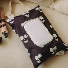 아이주 물티슈 파우치 방수 물티슈케이스 물티슈 커버 가방 휴대용, 1개, 블랙체리