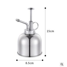 澆花壺 北歐簡約雜貨家用多肉盆栽澆花水壺淋花園藝長嘴復古不銹鋼, 金屬復古噴壺（瓶身金屬銀色）, 1個