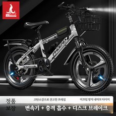 20인치 자전거 산악형 변속기 주니어 학생용 자전거, 1개, 1cm, AO_최고급형+실버 변속휠 18인치