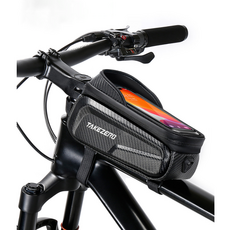 화이트리버 방수 자전거 핸드폰 거치대 빛반사 프레임 가방, 블랙, 1개