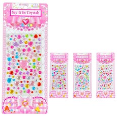 규글링 DIY 다꾸 폰꾸 쥬얼리 큐빅 비즈 3D 보석 스티커 4종, 1세트, 혼합