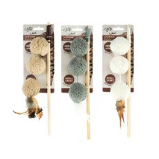 AFP Petroyal 羔羊毛系列逗貓棒 - 羊毛球/長尾/章魚 魔杖款貓玩具, 1個, 羊毛球逗貓棒*1支