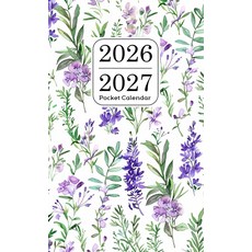 포켓 캘린더 2026-2027: 스몰 사이즈 및 휴대용 2년차 2026-2027 홀리데이 영감을 주는 견적이 포함된 지갑 월간 플래너., 기본
