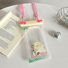 手機防水袋 可觸屏拍照 防水密封設計, 1個, 暖暖瑜伽(粉)