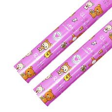 솔로몬샵 코코 뉴리락쿠마 비닐롤포장지 대 18m, 핑크, 2개입