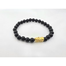 24k 순금 1.875g(0.5돈) 순금 오닉스 재물 비휴팔찌