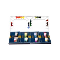 MIJELLO 美捷樂 Mission Gold藝術家金級水彩套組，12/18/24色可選，色彩鮮明，持久不易褪色，激發無限創作靈感, 36色 / 7ml (含調色盤)