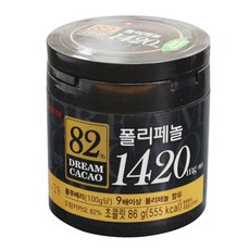 롯데 드림카카오 82% 폴리페놀 초콜릿, 86g, 6개