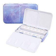 {清藝手作坊} 現貨速發 便攜折疊金屬水彩調色盤 美術繪畫專用調色盤, 大-繁星