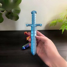 3D 프린팅 장난감 칼 채찍 소형 선물, 2 블루, 1개