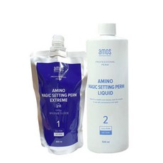 아모스 아미노 매직 셋팅펌 익스트림 (강모)400ml+크림 500ml, 1개