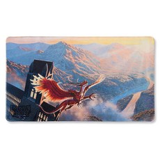 Dragon Shield 플레이매트 – 스티치 가장자리 및 미끄럼 방지 고무 뒷면이 있는 표준 사이즈 TCG - 운반 보호를 위한 튜브 포함 | 파이어 호스, Logi