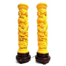 LED 龍紋雕刻燈, 黃金龍柱, 1套
