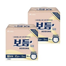 보듬 남녀공용 성인용 기저귀 팬티형 언더웨어 중형 2팩(20매), 10매, 2개