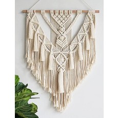 테슬 깃털 포인트 대형 마크라메 월행잉 벽장식 소품, 01.태피스트리 D 스타일 50x66cm