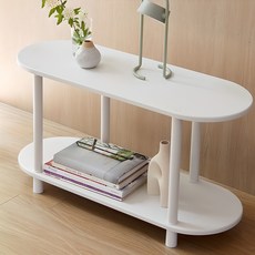 Tres Belle Stay 橢圓展示櫃層架, 白色, 2層