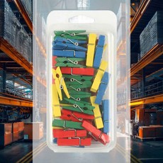 칼라 나무집게 중 가렌드데코 파티가랜드 메모꽂이 소품걸이 방꾸미기 포토집게