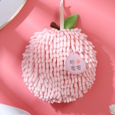 可愛水果造型擦手巾，超強吸水，廚房浴室適用, 1個, 满-1个装送挂钩【瞬间吸水/一物多用】A