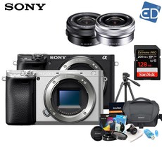소니정품 A6400 16-50mm 128GB 패키지 미러리스카메라 /ED, 02 소니A6400실버+16-50mm+128GB