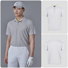 국내백화점 빈폴골프 골프바지 치마 SS25 남성 져지 시어서커 반팔 티셔츠 - 그레이 (BJ5442B233) 골프웨어 골프복