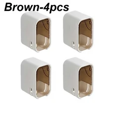 통풍이 잘되는 디자인의 벽걸이형 칫솔 홀더 수동 및 전동 칫솔용 고습도 화장실용, 06 Brown-4pcs