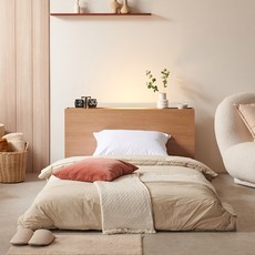 이프 단리 저상형 LED헤드 침대 프레임, 오크 FGS1220