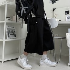 르위 남자 스냅 버뮤다팬츠 와이드 반바지 빅사이즈 7부 8부