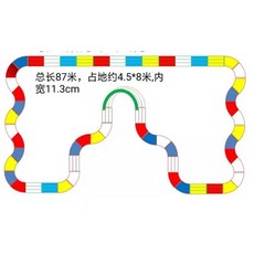 오르비 4륜구동 레이싱 트랙 어셈블리 대각선 Tamiya Racing, 랜덤 발송, 4.5x8m, 1개