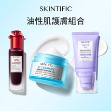 SKINTIFIC 5X 神經醯胺 乾敏肌護膚組合 精華液 保濕乳 防曬乳, 1個, 油性肌