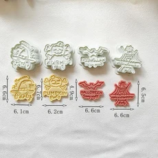 할로윈 쿠키 베이킹 도구 유령 호박 동물 모양 커터 금형 주방 조리기구 ABS 소재, 02 할로윈E 스타일