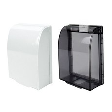 토탈셀링 2구 콘센트 방수 커버 화장실콘센트커버, 블랙, 1개