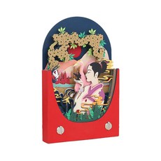 3D立體便條紙 浮世繪風格 紙雕 立體紙雕便條紙 便籤, 1個, 霸王別姬, 日系立體紙雕, 60張