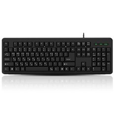 QSENN GP-K1200 USB 키스킨포함 사무용 키보드, 블랙, 일반형